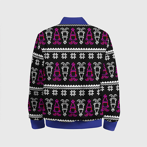 Детский бомбер Праздник кальмара / 3D-Синий – фото 2