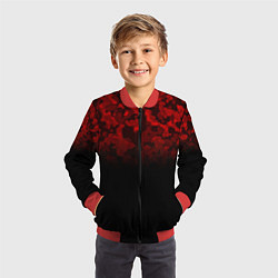 Бомбер детский BLACK RED CAMO RED MILLITARY, цвет: 3D-красный — фото 2