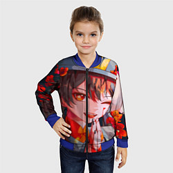 Бомбер детский Ху тао ухмыляется тебе genshin impact, цвет: 3D-синий — фото 2