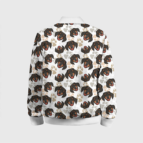 Детский бомбер Такса Dachshund Dog / 3D-Белый – фото 2