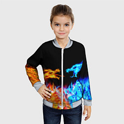 Бомбер детский FIRE DRAGONS ОГНЕННЫЕ ДРАКОНЫ, цвет: 3D-серый — фото 2