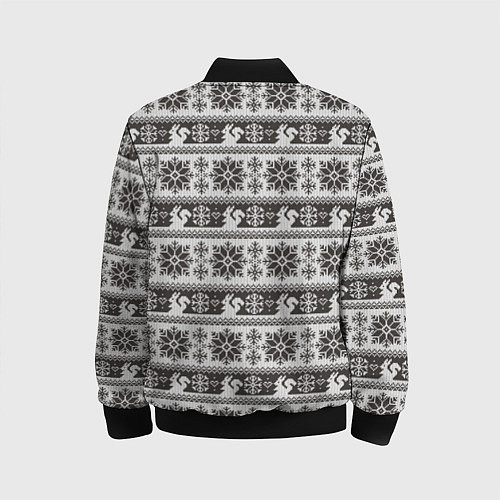 Детский бомбер Squirrel Pattern / 3D-Черный – фото 2