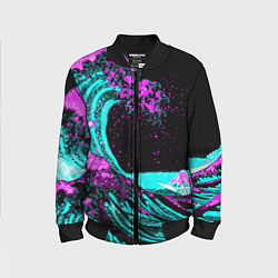 Детский бомбер НЕОНОВАЯ ЯПОНИЯ, ВОЛНА, ФУДЗИЯМА NEON JAPAN