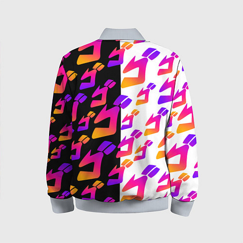 Детский бомбер JOJO BIZARRE ADVENTURE ДЖО ДЖО УЗОР / 3D-Серый – фото 2