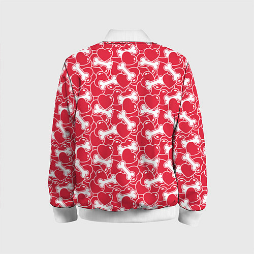 Детский бомбер Я люблю свою собаку / 3D-Белый – фото 2