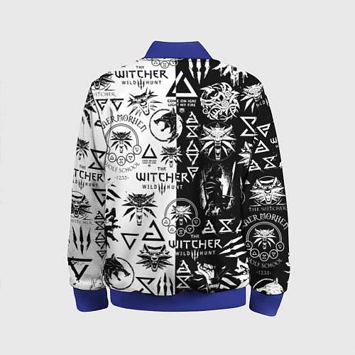 Детский бомбер THE WITCHER LOGOOMBING ВЕДЬМАК ПАТТЕРН / 3D-Синий – фото 2