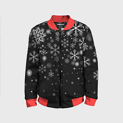 Детский бомбер Снежинки - С Новый год