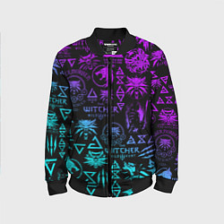 Бомбер детский ВЕДЬМАК ЛОГОБОМБИНГ НЕОН, цвет: 3D-черный