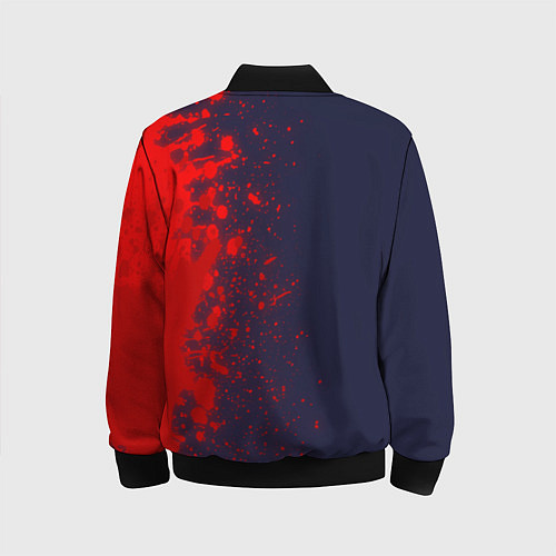 Детский бомбер DEAD BY DAYLIGHT - Брызги По вертикали / 3D-Черный – фото 2