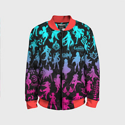 Бомбер детский ГЕНШИН ИМПАКТ НЕОН ПЕРСОНАЖИ ИГРЫ GENSHIN IM ACT L, цвет: 3D-красный