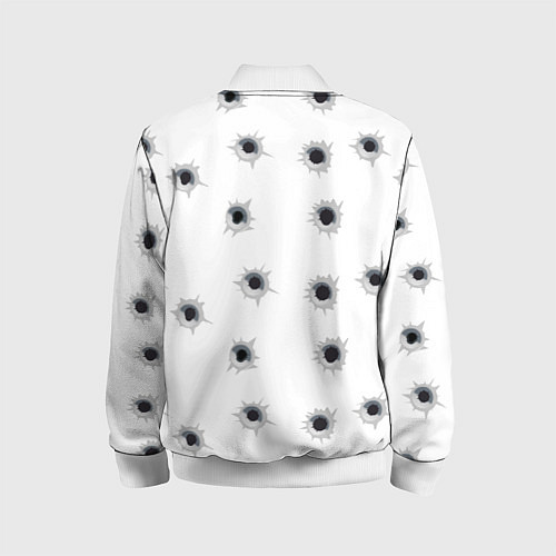 Детский бомбер Wormsчервяки / 3D-Белый – фото 2