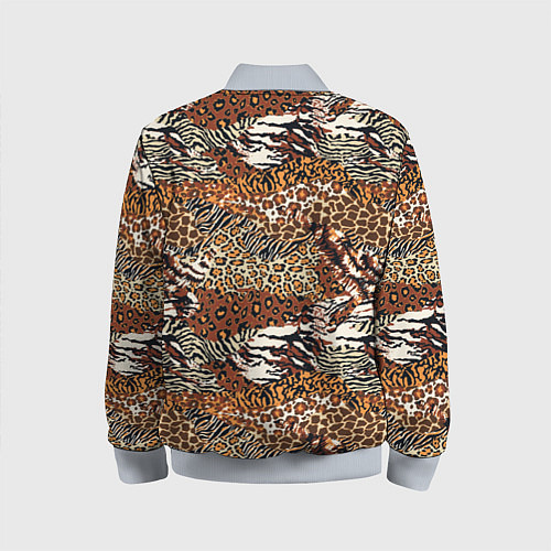 Детский бомбер Шкуры Диких Животных / 3D-Серый – фото 2