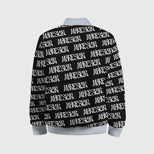 Детский бомбер MANESKIN LOGO WHITE PATTERN / 3D-Серый – фото 2