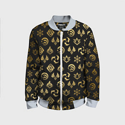 Детский бомбер GOLDEN GENSHIN IMPACT PATTERN ЗОЛОТО ГЕНШИН ИМПАКТ
