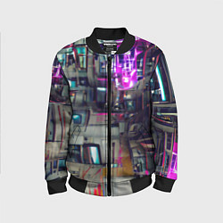 Бомбер детский Инженерия, цвет: 3D-черный