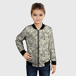 Бомбер детский Доллары Dollars, цвет: 3D-черный — фото 2