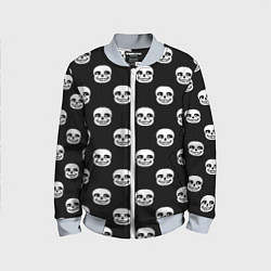 Бомбер детский UNDERTALE SANS SKULL FACE PATTERN УЗОР, цвет: 3D-серый