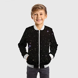 Бомбер детский Ночное звездное небо, цвет: 3D-белый — фото 2