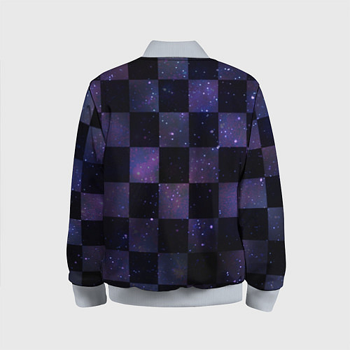 Детский бомбер Space Neon Chessboard / 3D-Серый – фото 2