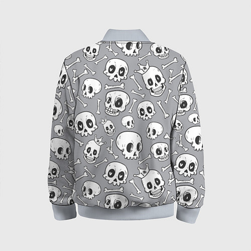 Детский бомбер Skulls & bones / 3D-Серый – фото 2