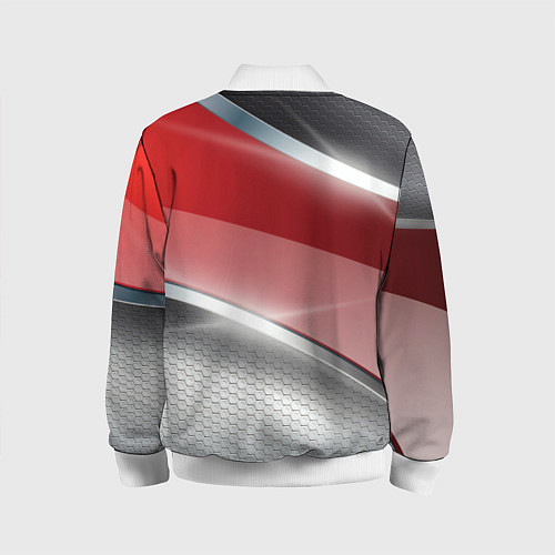 Детский бомбер Honda Текстура / 3D-Белый – фото 2