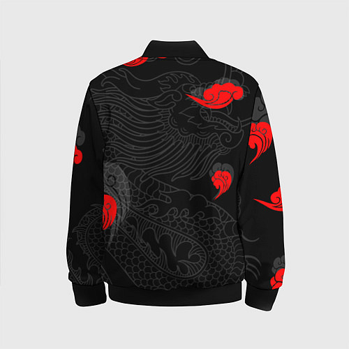Детский бомбер Дракон Китайский дракон / 3D-Черный – фото 2