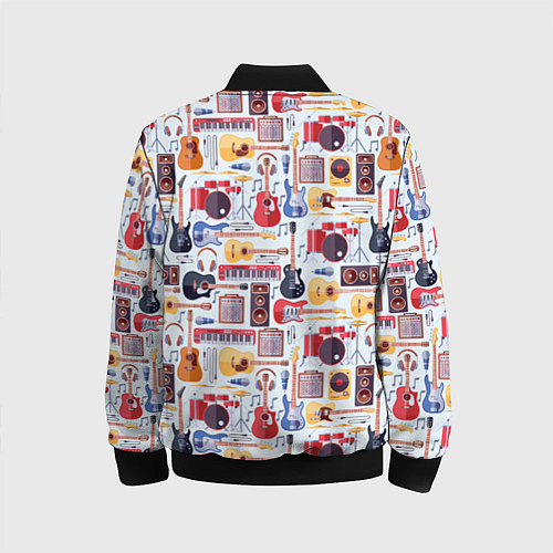 Детский бомбер Рок Музыкант / 3D-Черный – фото 2