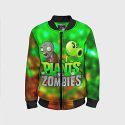 Бомбер детский Plants vs Zombies горохострел и зомби, цвет: 3D-черный