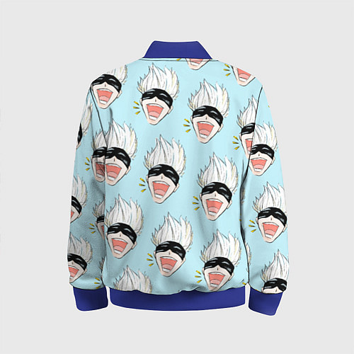 Детский бомбер Узор с Сатору / 3D-Синий – фото 2