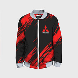 Бомбер детский Mitsubishi Texture Red, цвет: 3D-серый