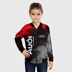 Бомбер детский АУДИ Pro Racing Огонь, цвет: 3D-черный — фото 2