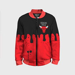 Бомбер детский Chicago Bulls Чикаго Буллз Логотип, цвет: 3D-красный