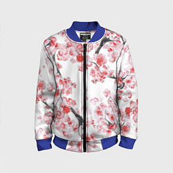 Бомбер детский Ранняя сакура, цвет: 3D-синий