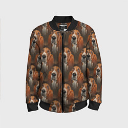 Бомбер детский Dog patternt, цвет: 3D-черный