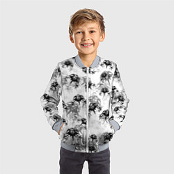 Бомбер детский Король и шут Лого Паттерн, цвет: 3D-серый — фото 2