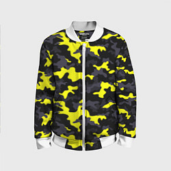 Бомбер детский Black Camo, цвет: 3D-белый