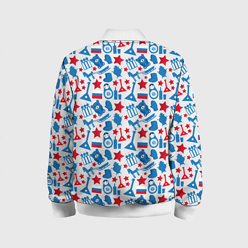 Детский бомбер Русский Символизм / 3D-Белый – фото 2