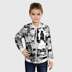 Бомбер детский Psycho Pass pattern, цвет: 3D-белый — фото 2