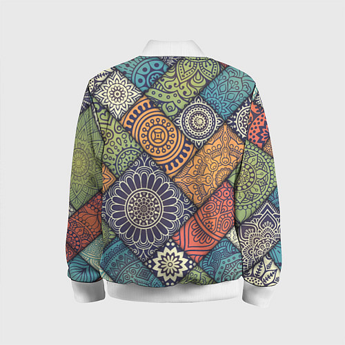 Детский бомбер Mandala-pattern / 3D-Белый – фото 2