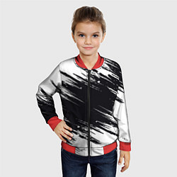 Бомбер детский БЕЛАЯ КРАСКА БРЫЗГИ, цвет: 3D-красный — фото 2