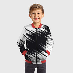 Бомбер детский БЕЛАЯ КРАСКА БРЫЗГИ, цвет: 3D-красный — фото 2