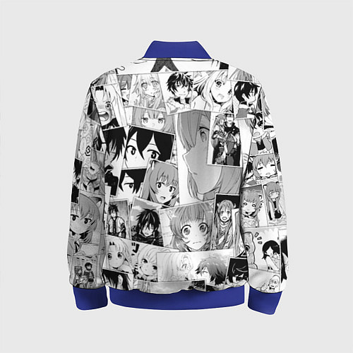 Детский бомбер Восхождение героя щита паттерн / 3D-Синий – фото 2