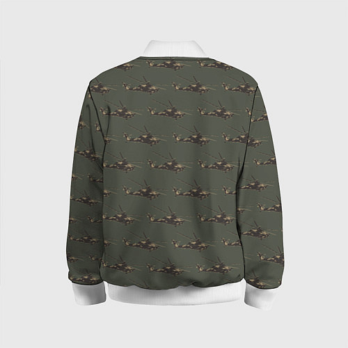 Детский бомбер Вертолеты паттерн / 3D-Белый – фото 2