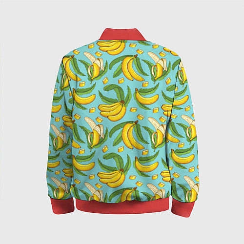 Детский бомбер Banana pattern Summer Fashion 2022 / 3D-Красный – фото 2