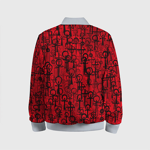 Детский бомбер Знаки вампиров / 3D-Серый – фото 2