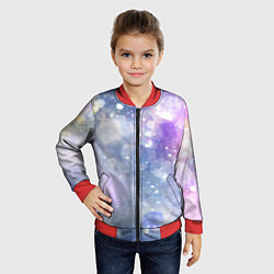 Бомбер детский Абстрактные блики, цвет: 3D-красный — фото 2