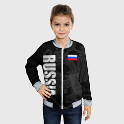 Бомбер детский RUSSIA - BLACK EDITION, цвет: 3D-серый — фото 2