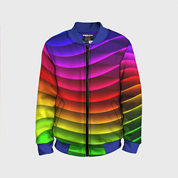 Детский бомбер Color line neon pattern Abstraction Summer 2023