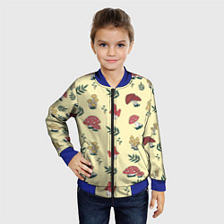 Бомбер детский Mushroom, грибы- грибочки, цвет: 3D-синий — фото 2