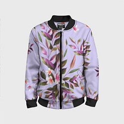 Бомбер детский Цветы Вересковый Сад, цвет: 3D-черный